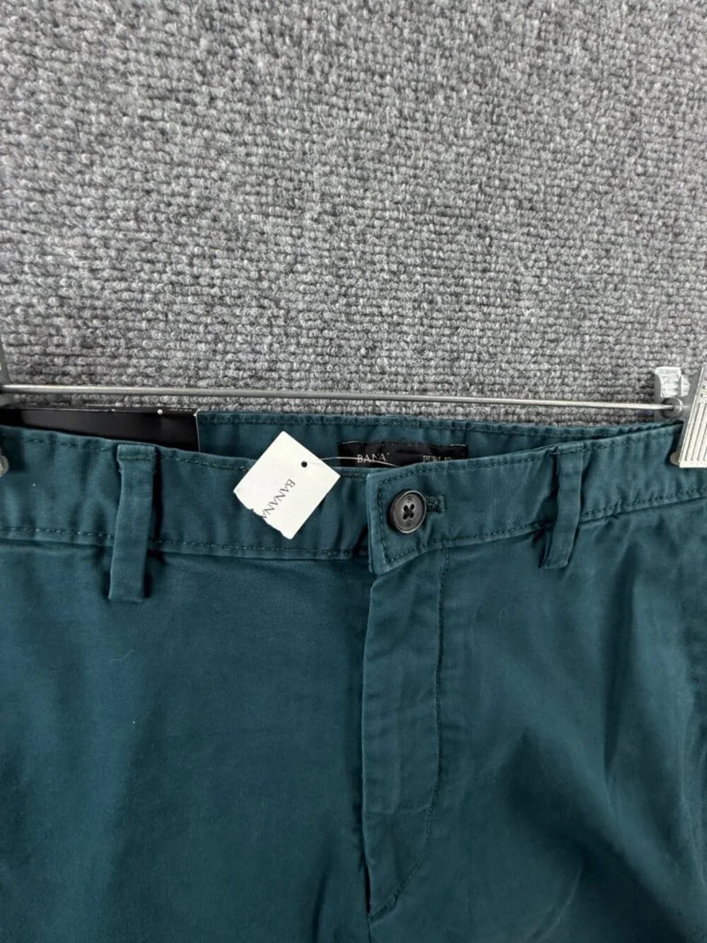 NWT Banana Republic Lived In Chino Blue Athletic Fit Pants Cotton Blend 32x34